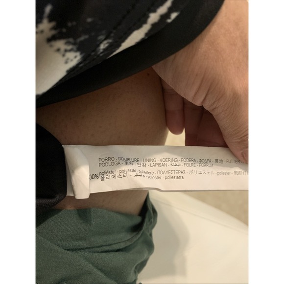 Zara mini dress printed asymmetric black white Size M - Picture 7 of 7